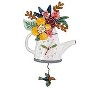 Allen Designs Blossoms Watering Can Orologio, Resina, Multicolore, 26 x 46 x 2 cm