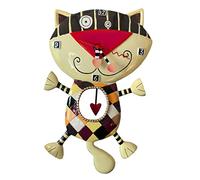 Allen Designs C602 Orologio Gatto-Cuore Resina, Design di Michelle Allen, 33.5 cm
