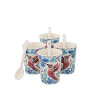 Allen Designs Hummingbird - Set di 4 tazze e cucchiai