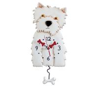 Allen Designs P1328 Orologio Westie Resina, Design di Michelle Allen, 36 cm