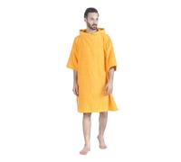 ALLEN & MATE Asciugamano con cappuccio Poncho per adulti Accappatoio in spugna di cotone per spiaggia, nuoto, surf, bagno, sport acquatici, attività indoor e outdoor (L-XL, Delfino arancione)