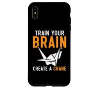 Allena il tuo cervello crea una gru Origami Paper Arte giapponese Custodia per iPhone XS Max