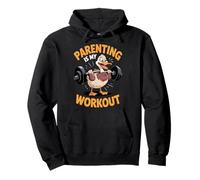Allenamento genitoriale Fitness e divertimento per mamme e papà impegnati Felpa con Cappuccio