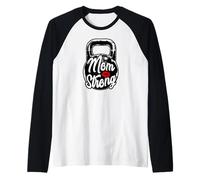 Allenamento in Palestra con Kettlebell Mom Strong Mother Maglia con Maniche Raglan