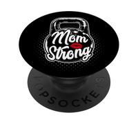 Allenamento in palestra con Kettlebell Mom Strong Mother PopSockets PopGrip Adesivo