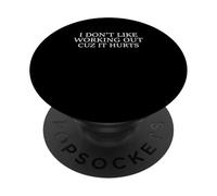 Allenamento in palestra divertente Non mi piace allenarmi perché fa male PopSockets PopGrip Adesivo