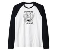 Allenamento in palestra divertente - Tutto è progresso Maglia con Maniche Raglan