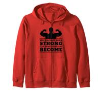 Allenamento in palestra divertente - You Are Not Born Strong Felpa con Cappuccio
