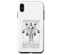 Allenamento in palestra per uomo vitruviano Leonardo Da Vinci Kettlebell Lift Custodia per iPhone XS Max