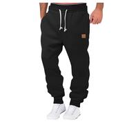 Allenamento Jogging Pantaloni della tuta per gli uomini Allenamento Autunno Inverno Uomo Patchwork Corda Allenamento Fitness Pantaloni della tuta Cargo Bottoms per Lavoro, Nero , L