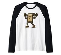 Allenamento Smartphone con Pesi Costume per gli amanti della palestra Maglia con Maniche Raglan