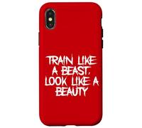 Allenati come una bestia, guarda come una palestra di bellezza Fitness Custodia per iPhone X/XS