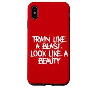 Allenati come una bestia, guarda come una palestra di bellezza Fitness Custodia per iPhone XS Max