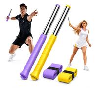 Allenatore da badminton a intensità regolabile, con resistenza magnetica, power trainer, con feedback sonoro, vera sensazione al tatto con manico della racchetta, per allenamento di forza del polso e