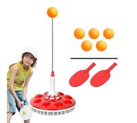 Allenatore Da Pong - 7,48x7,48x1,81 Pollici Per Palline Da Pong, Dispositivo Per Allenamento Da Pingg Pongg | Elastico Con Albero Morbido, Set Completo Di Pagaie Portatili, Attr