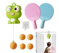 Allenatore da pong, esercitatore da appendere alla porta, set di pratica da pong, palline da racchetta incluse, pong portatile, esercizio per bambini e adulti, allenamento indoor outdoor
