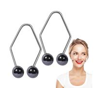 Allenatore del sorriso naturale, Smile Trainer compatto in acciaio inossidabile, comodo da indossare, Strumento di bellezza per il sollevamento delle guance per lavorare, dormire, leggere, scrivere, s