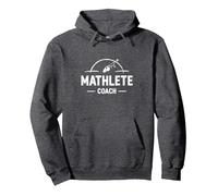 Allenatore di Atleti: Appassionati di Matematica Atletica ispiratrice Felpa con Cappuccio, Unisex per Adulti, Grigio Scuro, L