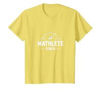 Allenatore di Atleti: Appassionati di Matematica Atletica ispiratrice Maglietta, Bambini, Limone, 10 Anni