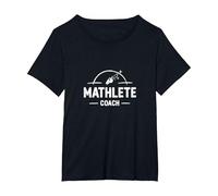 Allenatore di Atleti: Appassionati di Matematica Atletica ispiratrice Maglietta, Donna Plus-Size, Nero, 5X