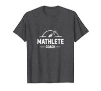 Allenatore di Atleti: Appassionati di Matematica Atletica ispiratrice Maglietta, Uomo, Grigio Scuro, 4XL