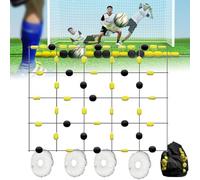 Allenatore di portieri con 2 sacchi d'acqua, migliora i riflessi e l'agilità con un deflettore in linea singola, attrezzatura per deflessione per il calcio, angoli di rifrazione multipli (Square )