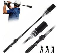 Allenatore di swing da golf, velocità regolabile, ausilio per l'allenamento del golf con doppio impatto, feedback sonoro per esercizi indoor, sessioni outdoor o riscaldamento pre-partita. Allena