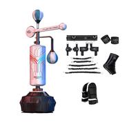 Allenatore Di Velocità Da Boxe Indipendente Con Fasce Di Resistenza, Attrezzatura Per L'allenamento Ad Altezza Regolabile Con Barra Per Riflessi Per Palestra(Silver)
