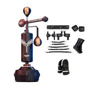 Allenatore Di Velocità Da Boxe Indipendente Con Fasce Di Resistenza, Attrezzatura Per L'allenamento Ad Altezza Regolabile Con Barra Per Riflessi Per Palestra(Black)