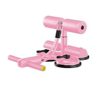 Allenatore muscolare addominale a tre ventose - Versione migliorata con 3 ventose, barra for sit-up regolabile a 3 livelli, comodo cuscinetto (rosa/grigio/nero)(Pink)