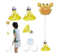 Allenatore per badminton rimbalzo, per badminton da solo, antivento, luminoso, per il badminton | elastico regolabile per il badminton