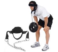 Allenatore per muscoli cervicali | Imbracatura cervicale | Imbracatura per il collo con fasce per il mento regolabili, imbracatura per la testa per sport per sollevamento pesi, allenamento di