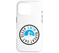 Allenatore piscina nuotatore squadra di nuoto Mangiare Dormire Nuotare Ripetere Custodia per iPhone 16 Pro