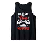 Allergic To Iron | Funny Gym Workout Bodybuilding Fitness Canotta