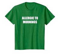 Allergico al Mattino Maglietta, Bambini, Verde Mela, 2 Anni