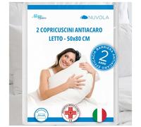 Allergosystem 2pz Federe Copricuscini Letto Matrimoniale Antiacaro 50x80cm - Dis