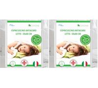 Allergosystem Copricuscino Antiacaro - Federa Cuscino Letto Cotone 50x80cm - Dispositivo Medico Antiacaro e Anallergico MADE IN ITALY - Linea Cotone (50x80cm) (Confezione da 2)