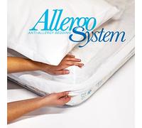 Allergosystem Set da Viaggio Coprimaterasso Antiacaro Singolo 90x200cm e Copriscuscino Letto con Cerniera 50x80cm MADE IN ITALY - Biancheria da Letto per Trasferte e Vacanze - Linea Nuvola