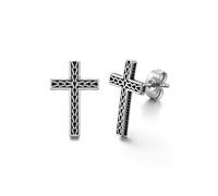 AllerPierce Orecchini a perno a croce nera per uomini e donne, orecchini punk in acciaio inossidabile ipoallergenici orecchini gotici cristiani croce piercing gioielli regalo per donne uomini