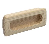 ALLES IM GRIFF Maniglia Cidras larghezza 110 mm, porta scorrevole in legno, impugnatura a conchiglia, misura di ingresso 102 x 42 mm, abete rosso grezzo