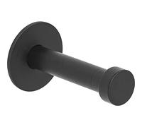 ALLES IM GRIFF Pirwa - Appendiabiti singolo da parete, con piastra di base, profondità 52 mm, in acciaio nero opaco