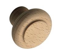 ALLES IM GRIFF Pomello per armadio Hylas Ø 40 mm, robusto pomello per mobili in legno, profondità 25 mm, faggio grezzo
