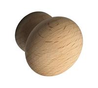 ALLES IM GRIFF Pomello per mobili Hemera Ø 45 mm, pomello per mobili in legno, profondità 29 mm, pomello per armadio, faggio crudo