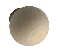 ALLES IM GRIFF Pomello per mobili in legno Olwen, diametro 30 mm, per armadio, rotondo, profondità 34 mm, pomello per porta, acero grezzo
