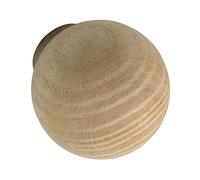 ALLES IM GRIFF Pomello per mobili in legno Olwen, diametro 35 mm, per armadio, rotondo, profondità 38 mm, pomello, frassino grezzo
