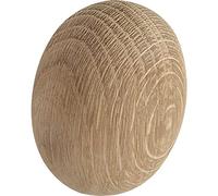 ALLES IM GRIFF Pomello per mobili Pebble larghezza 76 mm - Pomello per armadio e cassetti - Pomello per mobili in legno, rovere grezzo