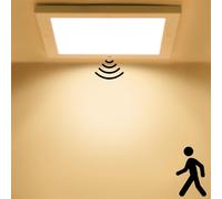 Allesgute Plafoniera Led Soffitto con Sensore di Movimento PIR, Lampada da Soffitto 18W 1800LM, Plafoniere Led Moderno per Cucina Bagno Balcone Corridoio, Bianco Caldo 3000K Ø22CM