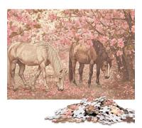 Allevamento di Cavalli Puzzle in Legnos Adulto Puzzle 1000 Pezzi Per Gioco Familiare Regalo Per Amore E Amico Gioco Education Decorazione Interna Unica Stress Relief 1000pcs (75x50cm)