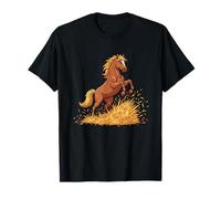 Allevamento Stallone Fuoco Fieno Rodeo Equestre Maglietta