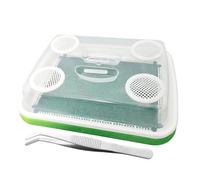 Allevamento Tarme della Farina - Filtro 3 strati a maglia fine per feci baco da seta - con Pinzette e Barriera Anti-Odore | per Scoiattolo Volante Lucertola Rana Anfibio